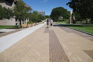 The furnishings for the University Place promenade — or the Einhorn Family Walk, as it was recently named — are going to be replaced with ones that will make better use of the large space.